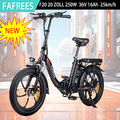 E-Bike 20 Zoll Klapprad Elektrofahrrad 250W e-Citybike E-Mountainbike Pedelec