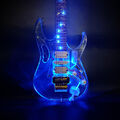 New Electric Guitar Transparent Acrylic Body Crystal Guitar with Blue LED Light