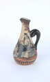 Cibour Pyrenäen Keramik Vase Hirte mit Schafen Handmalerei signiert David