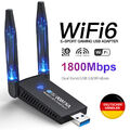 WLAN Adapter USB 3.0 Stick 1800Mbps WiFi Dual Band 5GHz Antenne PC Bluetooth DE