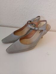 Hush Puppies Spitzen Pumps Grau Gr. 38 Sandaletten Pumps