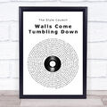 Walls Come Tumbling Down Vinyl Schallplatte Song Text Zitat Musikdruck