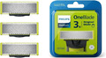 3x original Ersatzklingen Philips OneBlade QP230/50 Rasierklingen 3er Pack