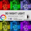 Mario Light 3D Yoshi Nachtlampe mit 16 Farben RGB Touch Fernbedienung