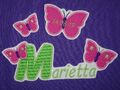 Schmetterling Butterfly Applikation Aufnäher Name Datum Wunschfarbe Wunschgröße