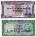 Mozambique Mosambik Banknoten 500+100 Escudos 1961-67 Geldscheine aus Afrika UNC