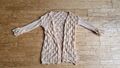 Damen Longshirt Cardigan  Strickjacke Langarm Sweater Jacken Gr. 36/38 pfirsich 