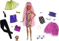 Barbie HGR60 - Extra Deluxe Puppe (rosa Haare) mit Haustier, Mix & Match