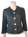 Ventilo vintage 1990s, veste femme lin noir, taille 38