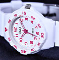 Q&Q by Citizen Damen Armband Uhr Weiß Pink 10 Atm Wasserdicht beim Schwimmen