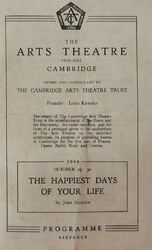 Die glücklichsten Tage Ihres Lebens 1948 Cambridge Arts Theater Programm.