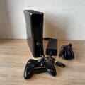 🔥Microsoft Xbox 360 S 250 GB Gloss Schwarz • Spielekonsole • Model 1439 • gut🔥