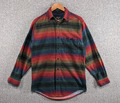 WOOLRICH Vintage Herren mehrfarbig gestreift Gämse Baumwolle Knopf Outdoor Shirt M