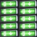 10X LED Notleuchte Fluchtwegleuchte Notbeleuchtung Notausgang Exit Notlicht Akku