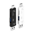 5 in 1 USB 3.0 Type C USB Micro USB  TF Memory Card Reader OTG Adapter new.R-hf