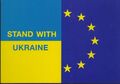 Neue Propaganda-Postkarte für Beitritt der Ukraine in die EU = Europäische Union