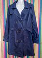 Mantel Trenchcoat  dunkelblau 2-Reiher Gr. 42