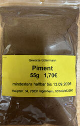 Piment gemahlen 55g -OHNE ZUSATZSTOFFE- Gewürze Gütermann