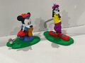 Disney Micky Maus 2 x Figur Largo:  Mickey + Goofy beim Golf Golfer