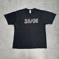 GILDAN AC/DC Vintage Rock Band T-Shirt Kurzarm Gr. XL Logo A21613 Schwarz