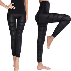 Damen Anti Cellulite Kompression Leggings Fitness Yoga Hose Bauchweg Miederhose 