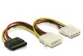 PSU Alt Molex 3,5" auf s-ATA Y Stromkabel SATA Stecker SSD Strom Anschluß Kabel