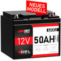 Gel Akku 12V 50Ah Blei Akku Batterie Solar Elektromobil Boot ersetzt 45Ah 40Ah