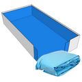 Poolfolie Rechteck Pool I 800 x 400 x 150 cm I 0,8 mm I blau I 8 x 4 x 1,5 m