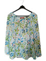 S.OLIVER Damen Tunika Bluse Gr. 38 / M Shirt langarm Oberteil bunt Blumen