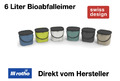 Rotho Albula Biomülleimer 6 L mit Deckel und Henkel Küche Kunststoff BPA-frei