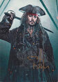 JOHNNY DEPP Original Autogramm signierte Postkarte Portrait Fluch der Karibik