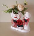 Matte Keramik Vase Blumenvase 4 Teile Set Handarbeit 12×9/14×5