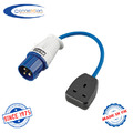 Connexion 16A-13A Einzelsteckdose Fly Lead HERGESTELLT IN UK - 16A Stecker auf 13A Steckdose 240 V