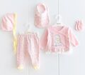 Neugeborenen Baby Erstausstattung Geschenk Set Geschenkset 100% natürlich 5Teile