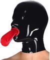 MFMYEE Bondage Latex maskeBDSM-maske Fetisch Kopfhaube Latex Cosplay Reißvers...