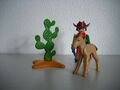 Playmobil Cowboy mit Pferd Fohlen und Kaktus