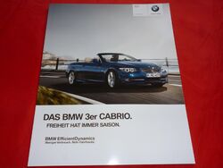 BMW 3er E93 Cabrio 318i 320i 325i 330i 335i 320d 325d 330d Prospekt von 2013