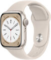 Apple Watch Series 8 41mm GPS Aluminiumgehäuse polarstern Sehr Gut - Refurbished