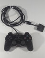 Original Sony Playstation PS2 Controller Schwarz SCPH-10010 ++ GEREINIGT ++