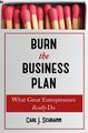 Burn The Business Plan What Great Entrepreneurs Really Do Carl J. Schramm Buch