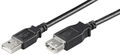 USB 2.0 Hi-Speed Verlängerungskabel; USB Verl AA 030 HiSpeed SCHWARZ 0.3m SB