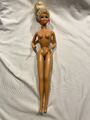 Vintage Barbie Puppe Blond, Blaue Augen, Pinke Ohrringe 1966 1976 Mattel