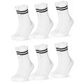 Occulto Damen Retro Tennis Socken 6er Pack (Modell: Serena)