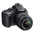 Nikon D D5100 16.2MP Digitalkamera - Schwarz (Kit mit AF-S 18-55mm Objektiv)
