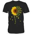 Sunflower Cannabis Weed T-Shirt | Marihuana Kiffer THC Sonnenblume Geschenk