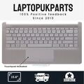 Kompatibel für HP 14-DK0001NG silberne Handauflage obere Abdeckung UK Tastatur + Trackpad
