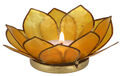 Lotus Teelicht / Windlicht Muschel 11*4 cm - goldgelb _1 - 4*11*11*11 cm