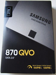 Samsung 870 QVO 2TB 2,5 Zoll SATA III - Interne SSD - MZ-77Q2T0BW - NEU / OVP