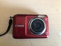Canon PowerShot A800 Digital Camera 10 MP 3.3x Optical Zoom - Red Fully Working