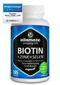(284,60€/kg) Biotin hochdosiert 10mg + Selen + Zink für Haut, Haare, Nägel 